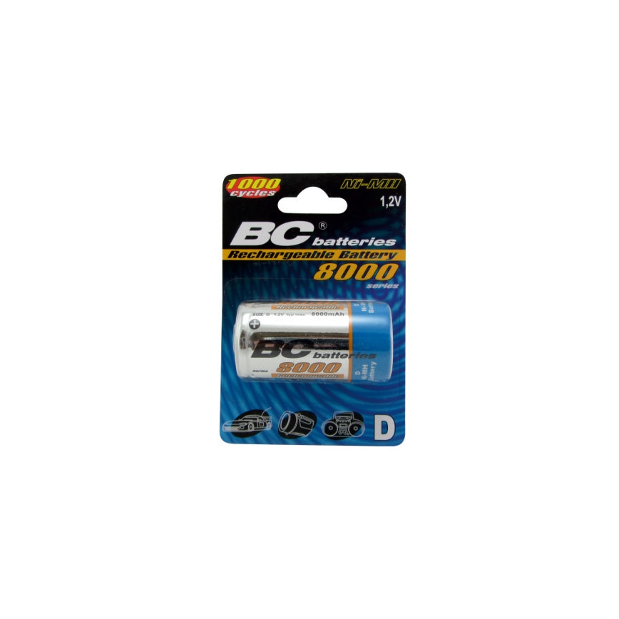 Bateria ładowana NiMH D 8000 mAh 1,2V