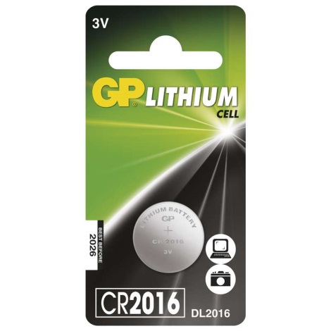 Bateria litowa guzikowa CR2016 GP LITHIUM 3V/90 mAh