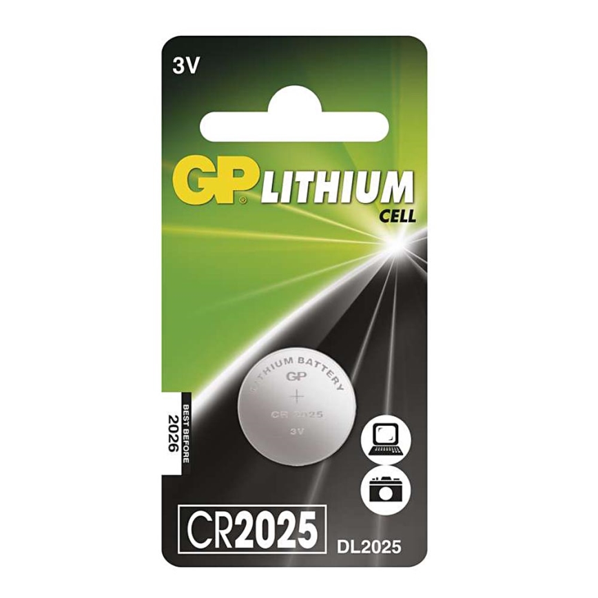 Bateria litowa guzikowa CR2025 GP LITHIUM 3V/170 mAh