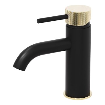 Bateria umywalkowa ANHOLT 15,6 cm czarna/mosiądz