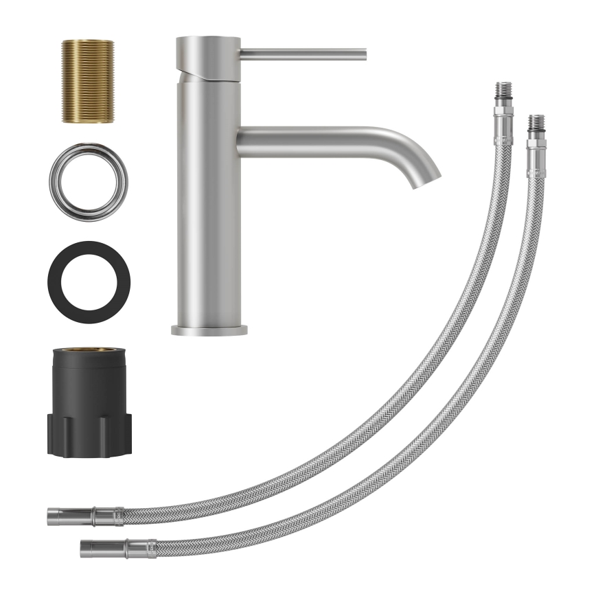 Bateria umywalkowa SOVANG 18,3 cm szczotkowana stal nierdzewna