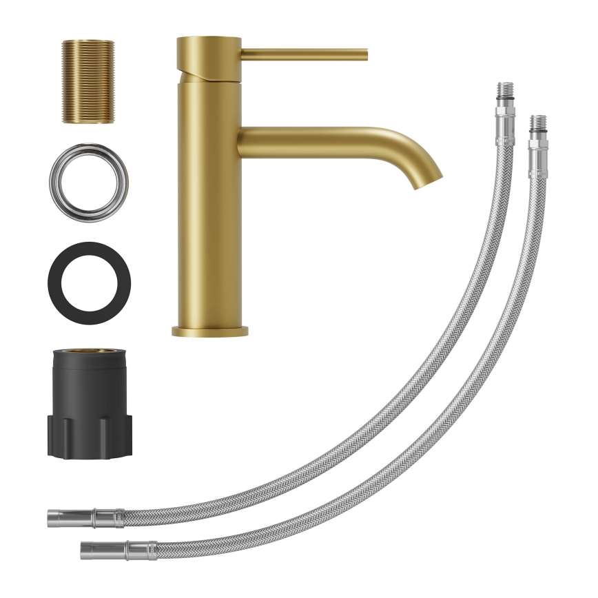 Bateria umywalkowa SOVANG 18,3 cm, szczotkowany mosiądz