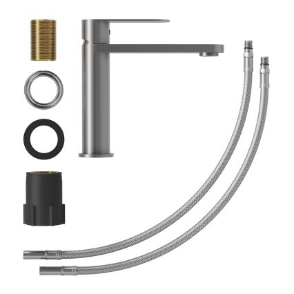 Bateria umywalkowa TARNBY 17,3 cm, proszkowo szara