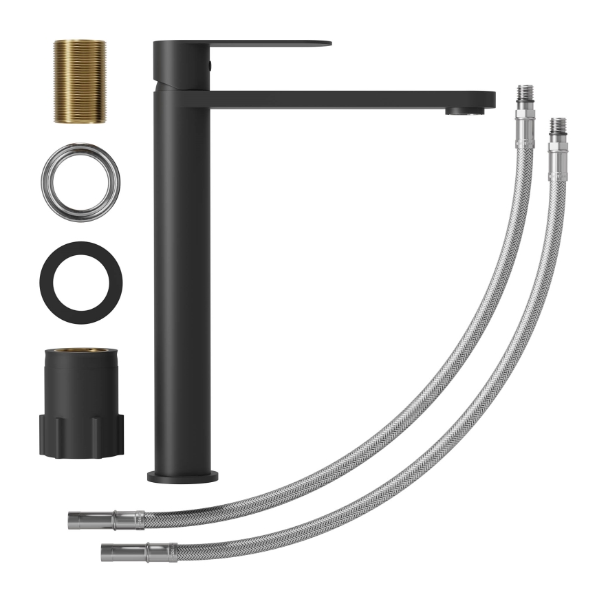 Bateria umywalkowa TARNBY 27,3 cm, matowa czerń