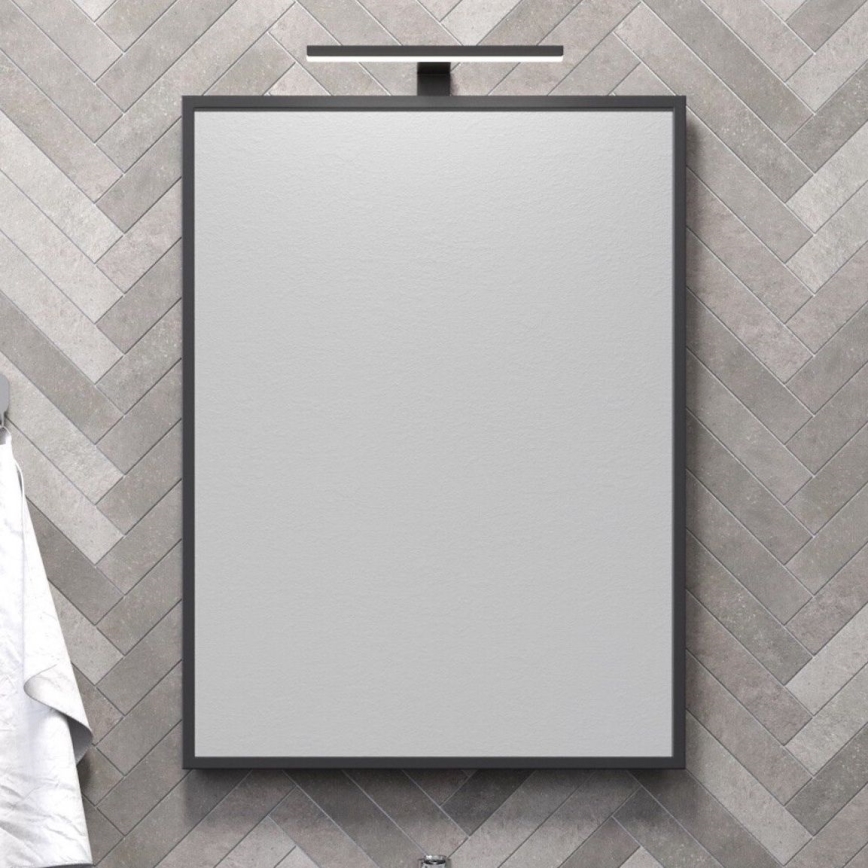 BATH DELUXE 01-060-05-02-00 - Łazienkowe lustro BORGSTED 60x80 cm czarny