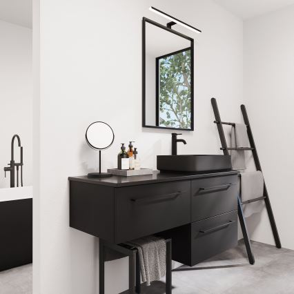 BATH DELUXE 01-060-05-02-00 - Łazienkowe lustro BORGSTED 60x80 cm czarny