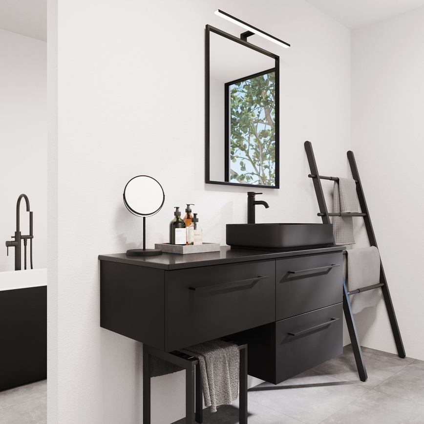 BATH DELUXE 01-060-05-02-00 - Łazienkowe lustro BORGSTED 60x80 cm czarny