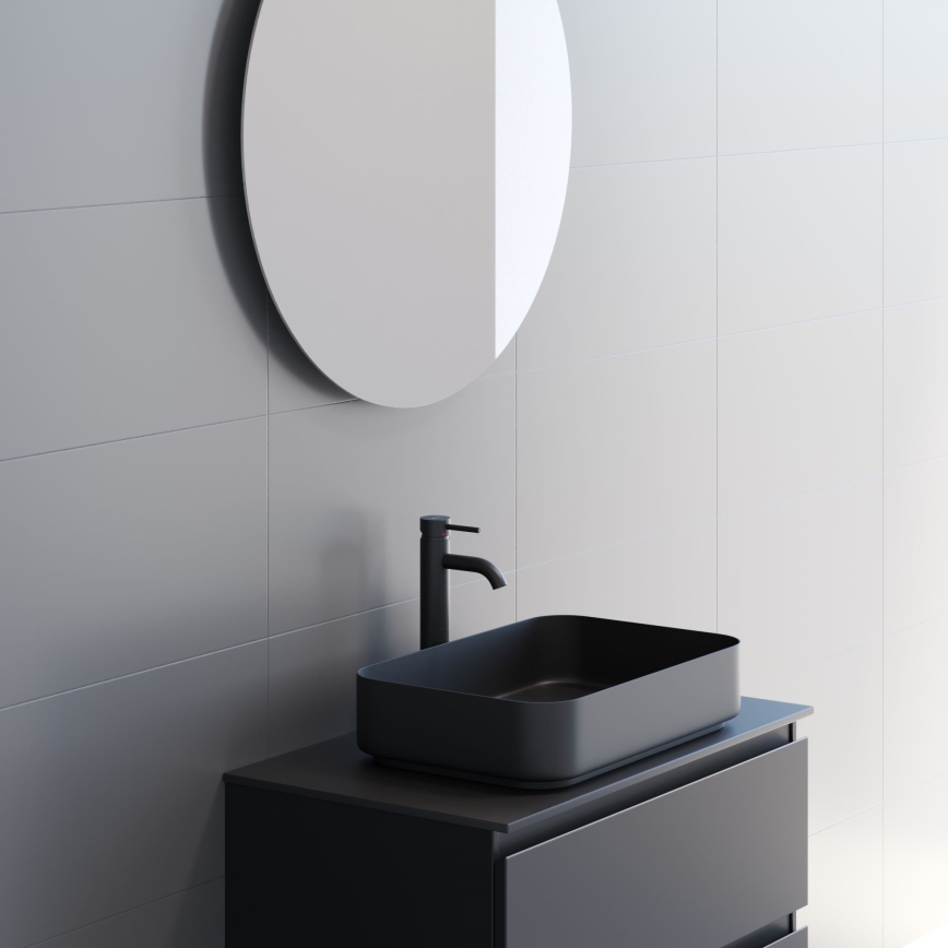 BATH DELUXE 01-080-00-58-00 - Łazienkowe lustro NORDBORG śr. 80 cm