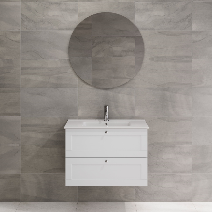 BATH DELUXE 01-080-00-58-00 - Łazienkowe lustro NORDBORG śr. 80 cm