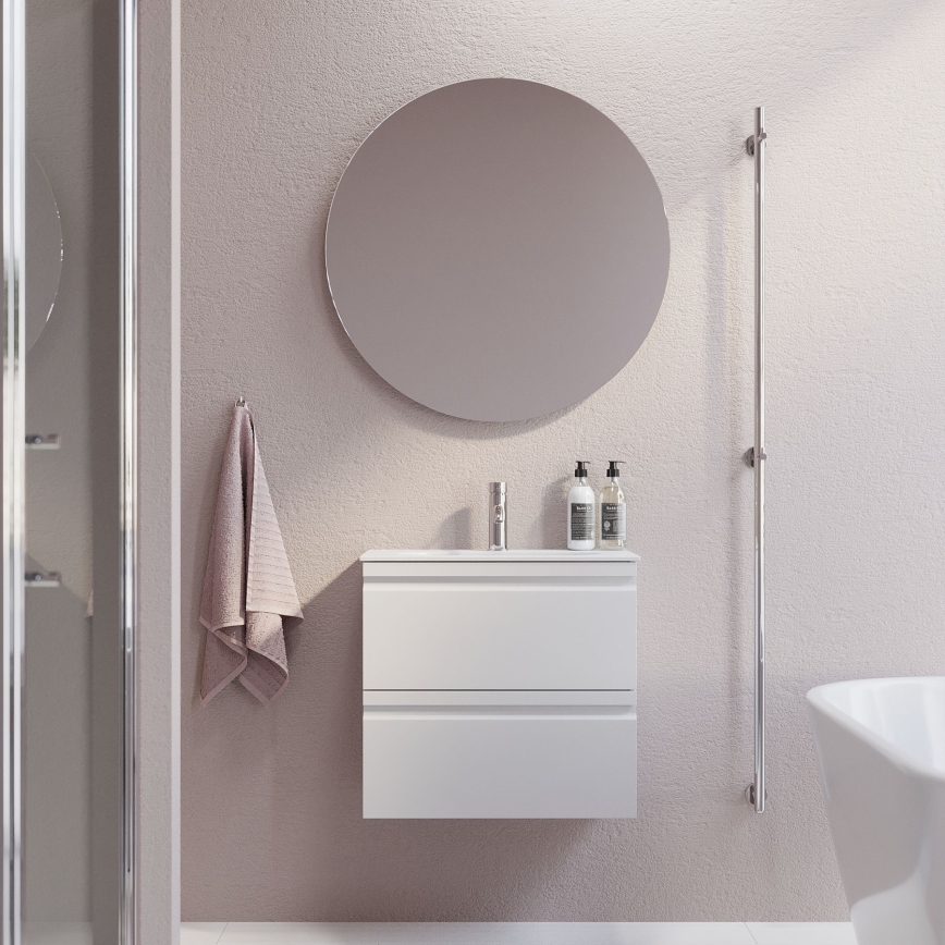BATH DELUXE 01-080-00-58-00 - Łazienkowe lustro NORDBORG śr. 80 cm