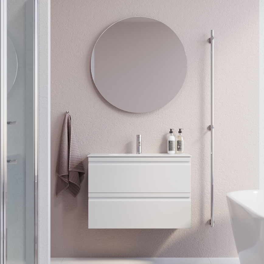 BATH DELUXE 01-080-00-58-00 - Łazienkowe lustro NORDBORG śr. 80 cm