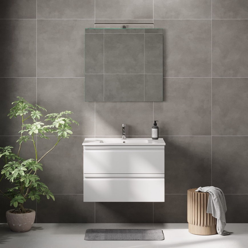 BATH DELUXE 01-080-01-58-00 - Łazienkowe lustro NORDBORG 80x75 cm