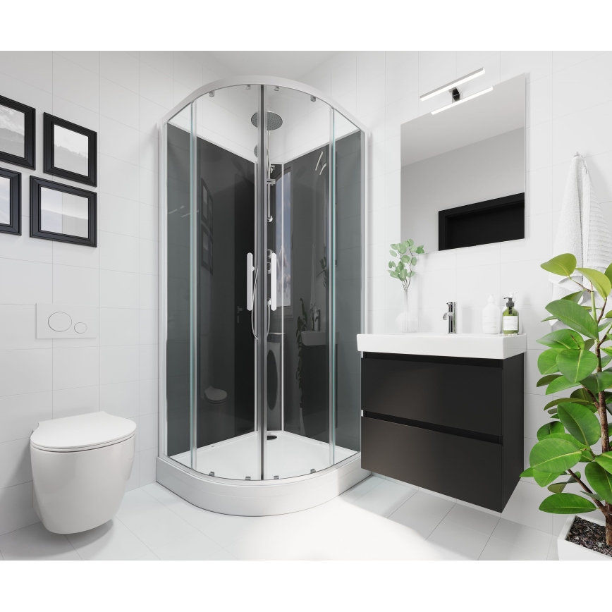BATH DELUXE 01-080-01-58-00 - Łazienkowe lustro NORDBORG 80x75 cm