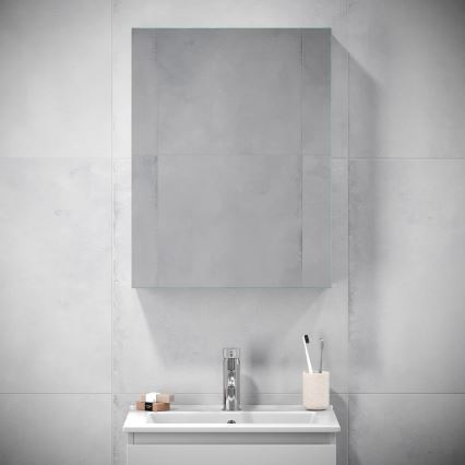 BATH DELUXE 02-050-63-01-01 - Lustrzana szafka łazienkowa KENWOOD 65x50 cm matowy biały