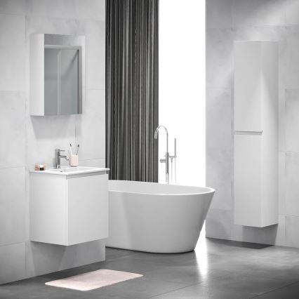 BATH DELUXE 02-050-63-01-01 - Lustrzana szafka łazienkowa KENWOOD 65x50 cm matowy biały