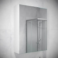 BATH DELUXE 02-050-63-01-01 - Lustrzana szafka łazienkowa KENWOOD 65x50 cm matowy biały