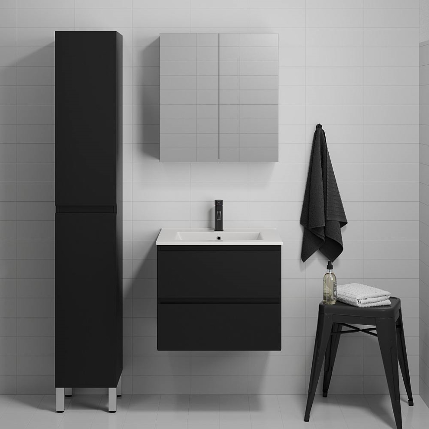 BATH DELUXE 03-060-63-02-01 - Szafka łazienkowa z umywalką KENWOOD 61 cm matowy czarny