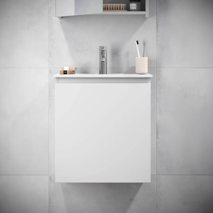 BATH DELUXE 09-050-63-01-01 - Szafka łazienkowa z umywalką KENWOOD 51 cm matowy biały