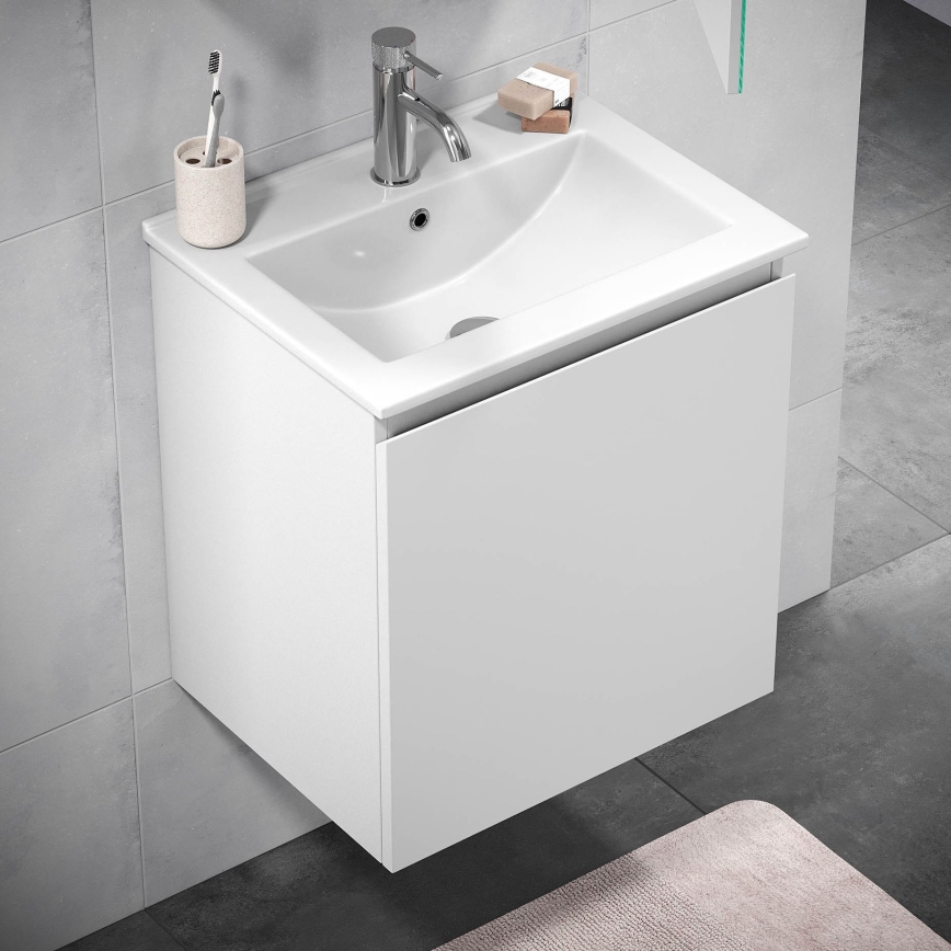 BATH DELUXE 09-050-63-01-01 - Szafka łazienkowa z umywalką KENWOOD 51 cm matowy biały