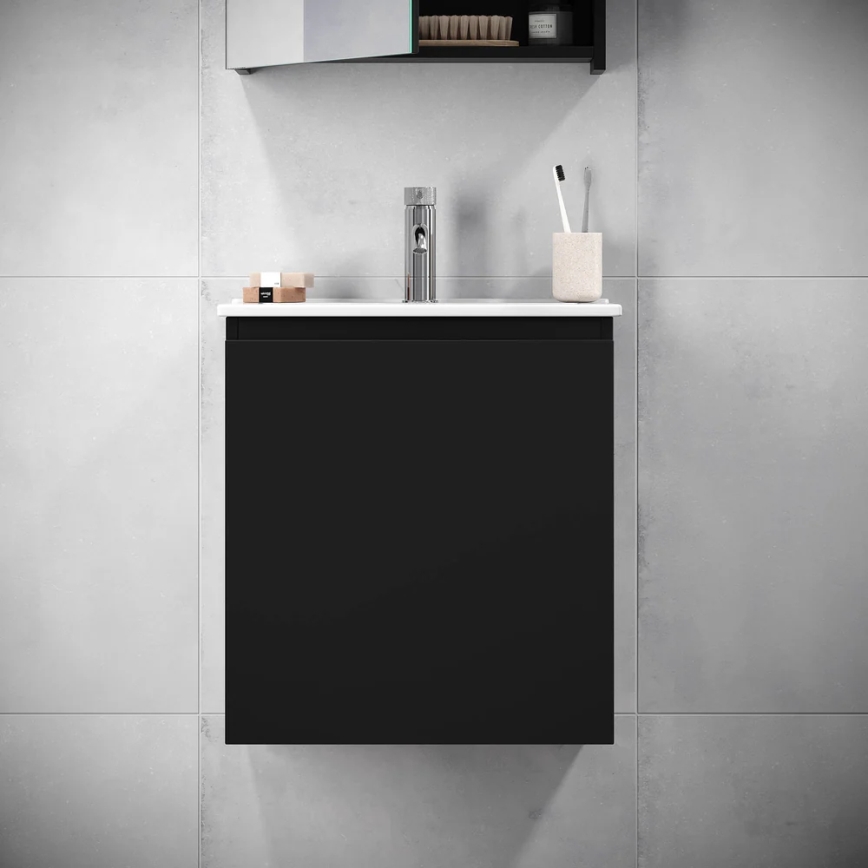 BATH DELUXE 09-050-63-02-01 - Szafka łazienkowa z umywalką KENWOOD 51 cm matowy czarny