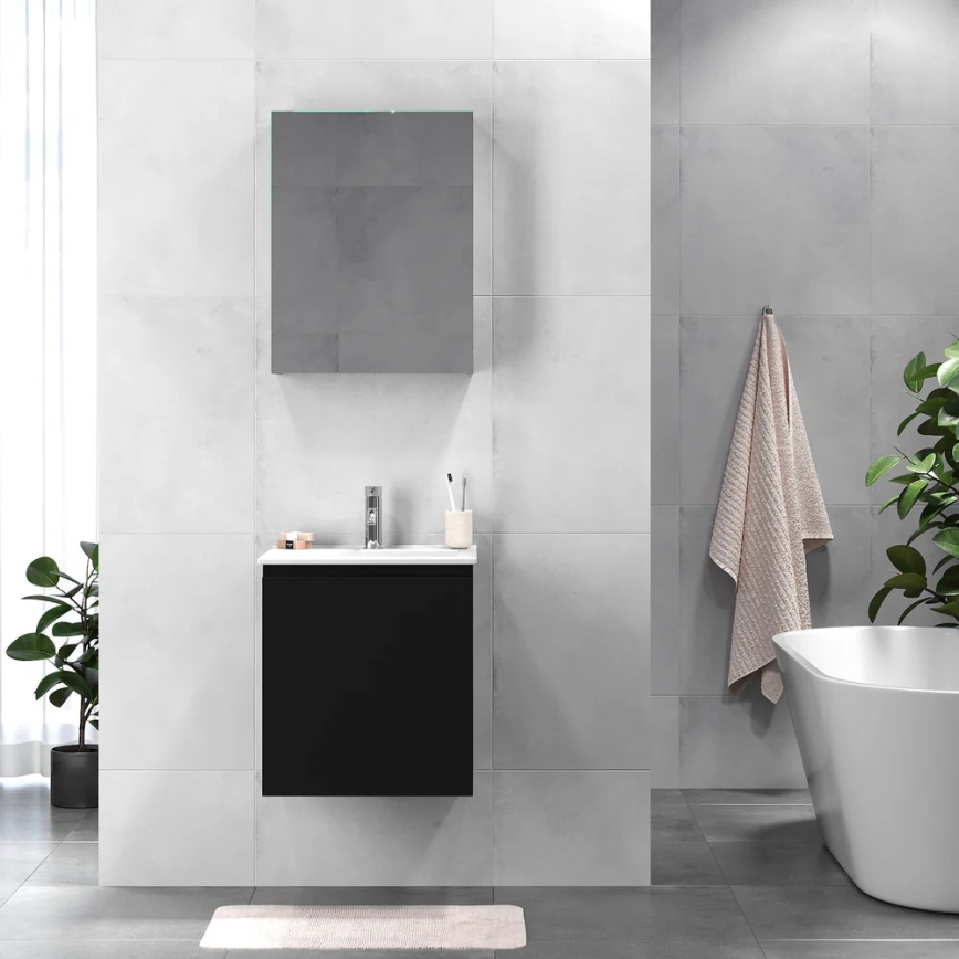 BATH DELUXE 09-050-63-02-01 - Szafka łazienkowa z umywalką KENWOOD 51 cm matowy czarny