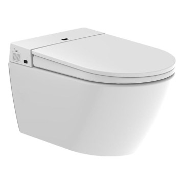 BATH DELUXE 21-040-02-11-00 - Zawieszana toaleta z bidetem i deską sedesową SoftClose TISVILDELEJE 1600W/230V biały + zdalne sterowanie