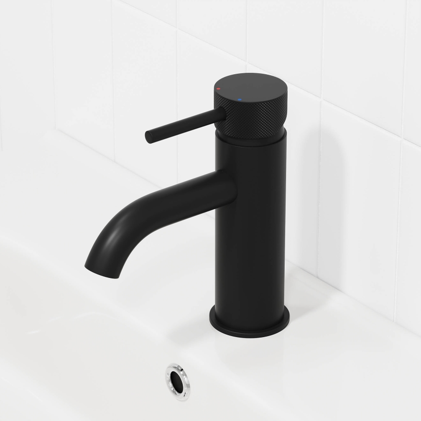 BATH DELUXE 28-005-03-02-00 - Kran do umywalki ANHOLT 15,6 cm matowy czarny
