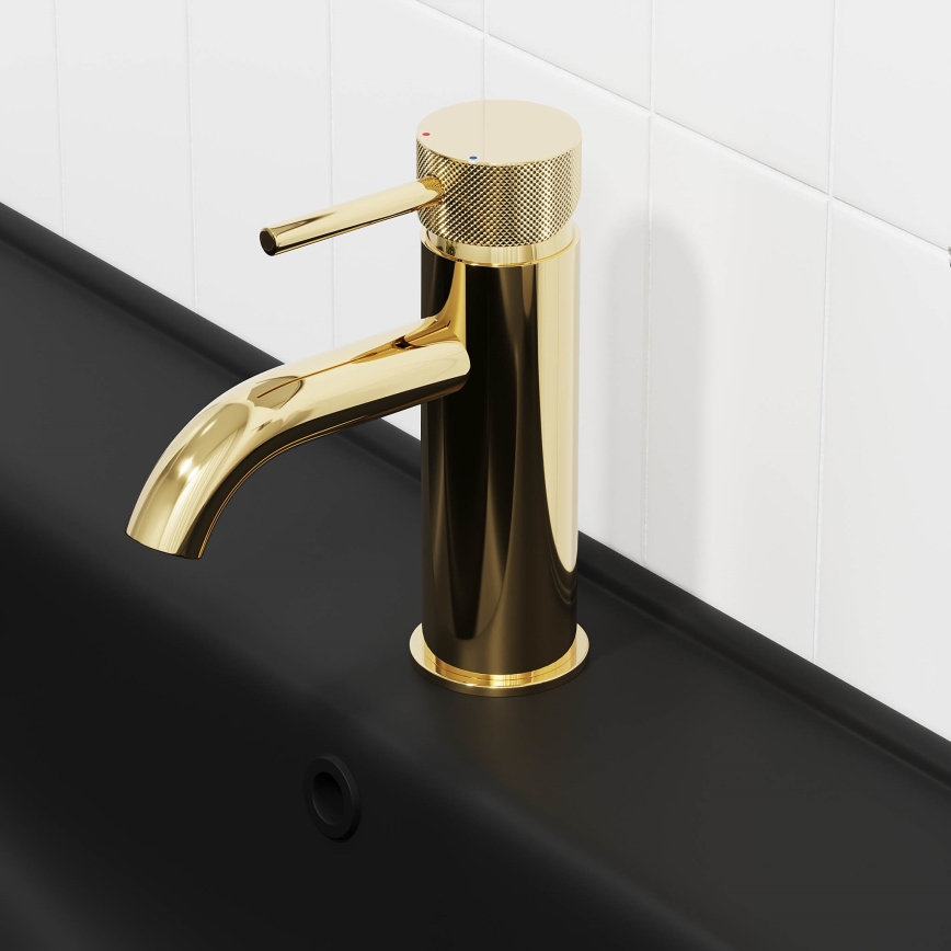 BATH DELUXE 28-005-03-64-00 - Kran do umywalki ANHOLT 15,6 cm błyszcz. mosiądz