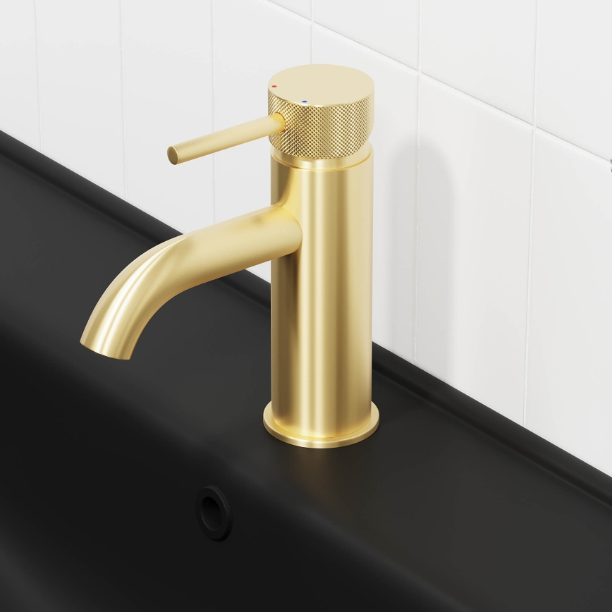 BATH DELUXE 28-005-03-70-00 - Kran do umywalki ANHOLT 15,6 cm szczotkowany mosiądz