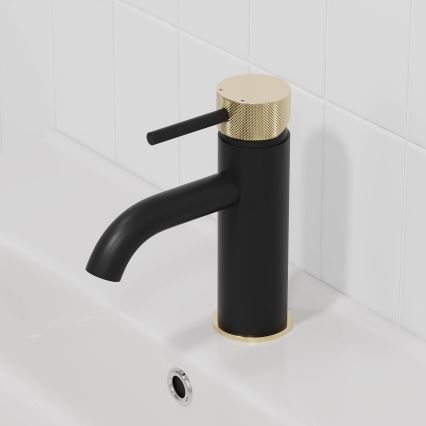 BATH DELUXE 28-005-03-72-00 - Kran do umywalki ANHOLT 15,6 cm czarny/mosiądz