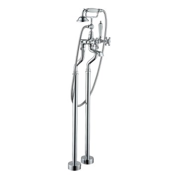 BATH DELUXE 28-108-01-60-00 - Wolnostojący zestaw kąpielowy z baterią AEROSKOBING 106,3 cm chrom błyszczący