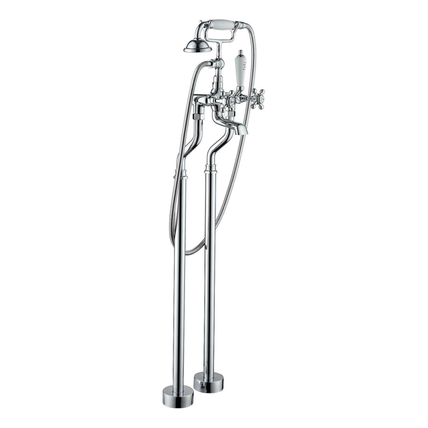 BATH DELUXE 28-108-01-60-00 - Wolnostojący zestaw kąpielowy z baterią AEROSKOBING 106,3 cm chrom błyszczący