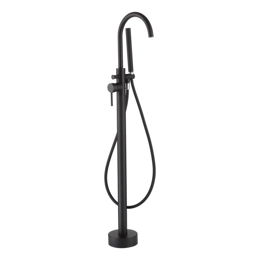 BATH DELUXE 28-114-01-02-00 - Wolnostojący zestaw kąpielowy z baterią DRAGOR 116 cm matowy czarny