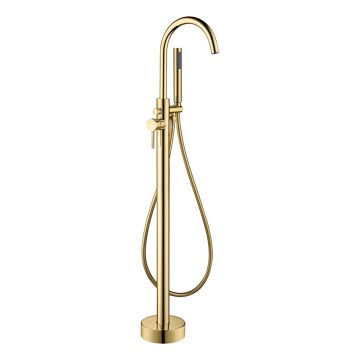 BATH DELUXE 28-114-01-64-00 - Wolnostojący zestaw kąpielowy z baterią DRAGOR 116 cm błyszczący mosiądz