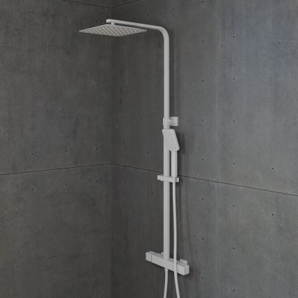 BATH DELUXE 31-120-06-01-00 - Zestaw natryskowy z baterią termostatyczną NAESBY matowy biały