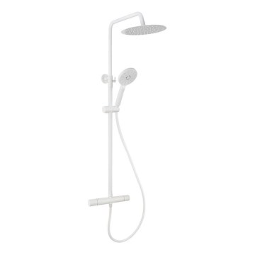 BATH DELUXE 31-120-07-01-00 - Zestaw prysznicowy z baterią termostatyczną DRAGOR matowa biel