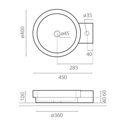 Bathco 00338 - Umywalka nablatowa ICONO 40x45 cm, kamień/beżowy
