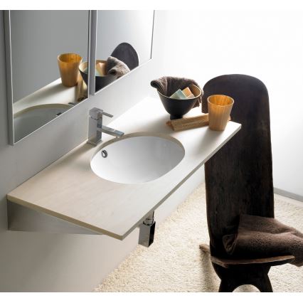 Bathco 0054 - Umywalka wpuszczana MODENA 43,5x38,5 cm porcelana/biała