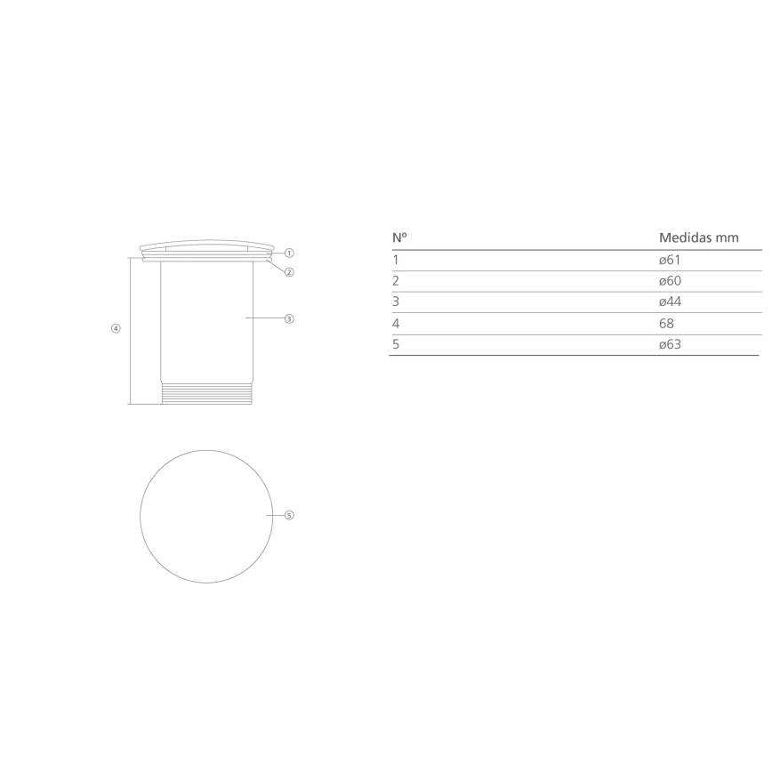 Bathco 0212 - Odpływ umywalkowy bez przelewu Click-clack Ø 6 cm chrom błyszczący