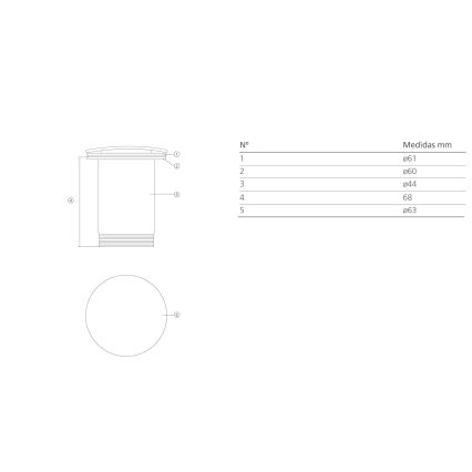Bathco 0212MT- Korek umywalkowy bez przelewu CLICK-CLACK średnica 6 cm błyszczący chrom/matowa biel