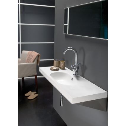 Bathco 0516 - Umywalka wpuszczana ICE 60x35 cm żywica/biała