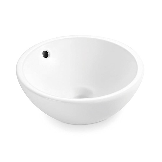 Bathco 4015 - Umywalka nablatowa CASTELLON Ø 35 cm porcelana/biała
