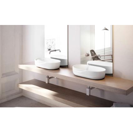 Bathco 4037 - Umywalka nablatowa TOULOUSE 59x41,5 cm porcelanowa/biała