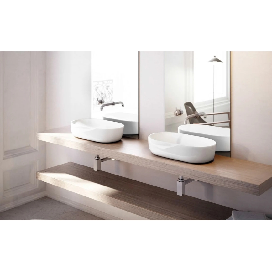 Bathco 4037 - Umywalka nablatowa TOULOUSE 59x41,5 cm porcelanowa/biała