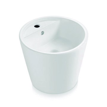 Bathco 4057 - Umywalka nablatowa FLORENCIA Ø 42 cm porcelana/biała