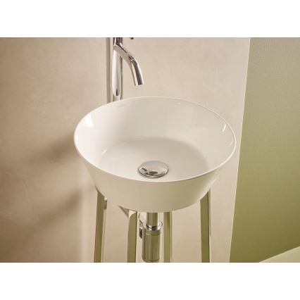 Bathco 4086 - Umywalka nablatowa VOLTA Ø 35 cm porcelana/biała