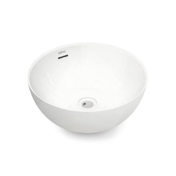 Bathco 4131 - Umywalka nablatowa BARI Ø 37 cm porcelana/biała