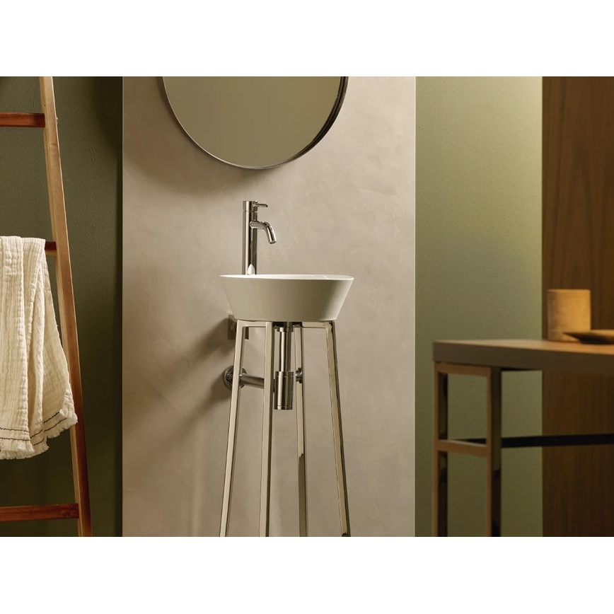 Bathco 8216 - Stelaż do umywalki VOLTA 76x40 cm stal/chrom błyszczący