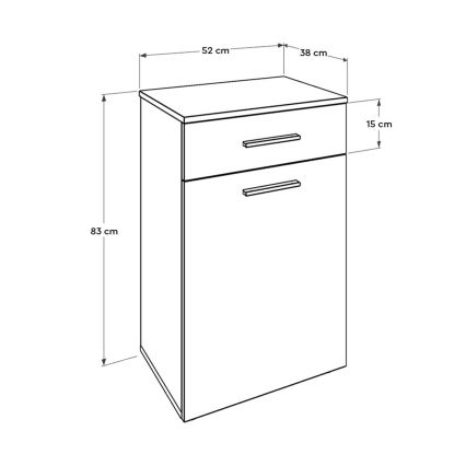 Bathroom cabinet 83x52 cm biała +