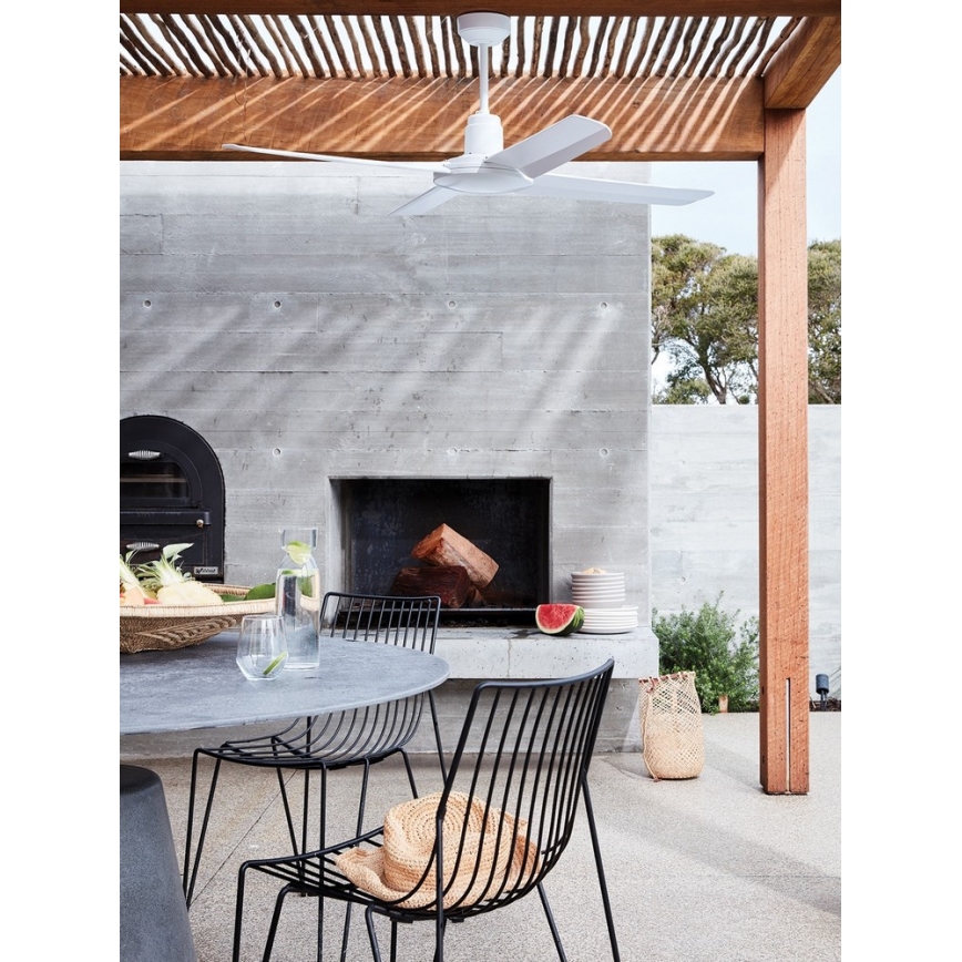 BAYSIDE 213025 - Zewnętrzny wentylator sufitowy NAUTILUS IP55 biały